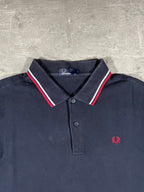 Fred Perry Poloshirt Schwarz/ Weiß/ Rot XL