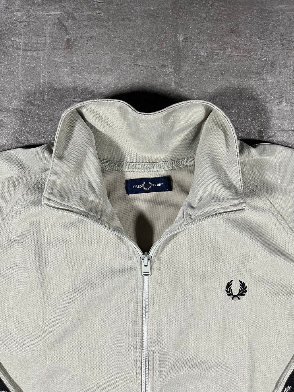 Fred Perry Trainingsjacke Taped Beige L