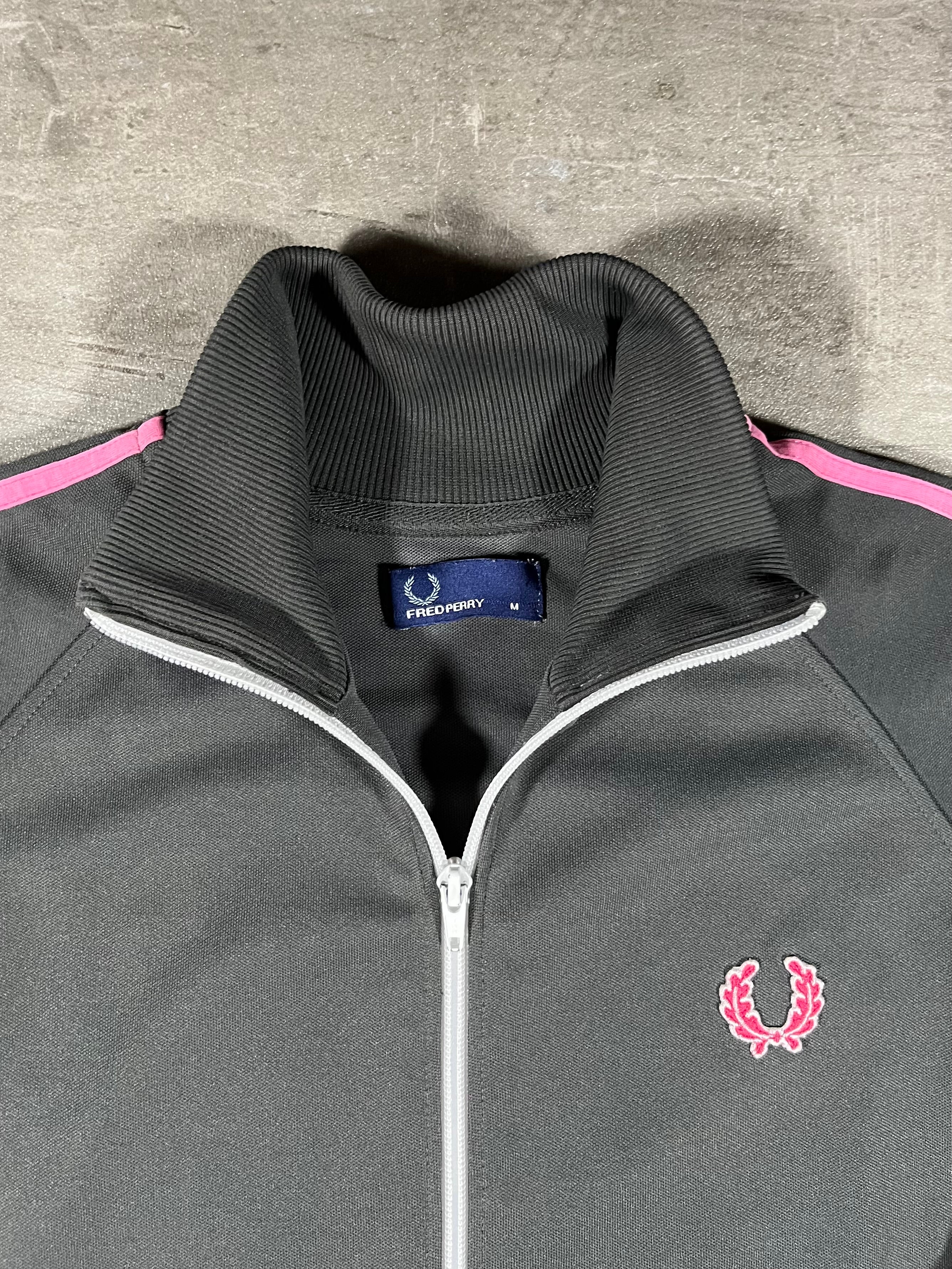 Fred Perry Vintage Trainingsjacke Taped Grau/ Pink M