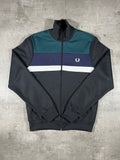 Fred Perry Trainingsjacke Schwarz/Grün/ Navy S