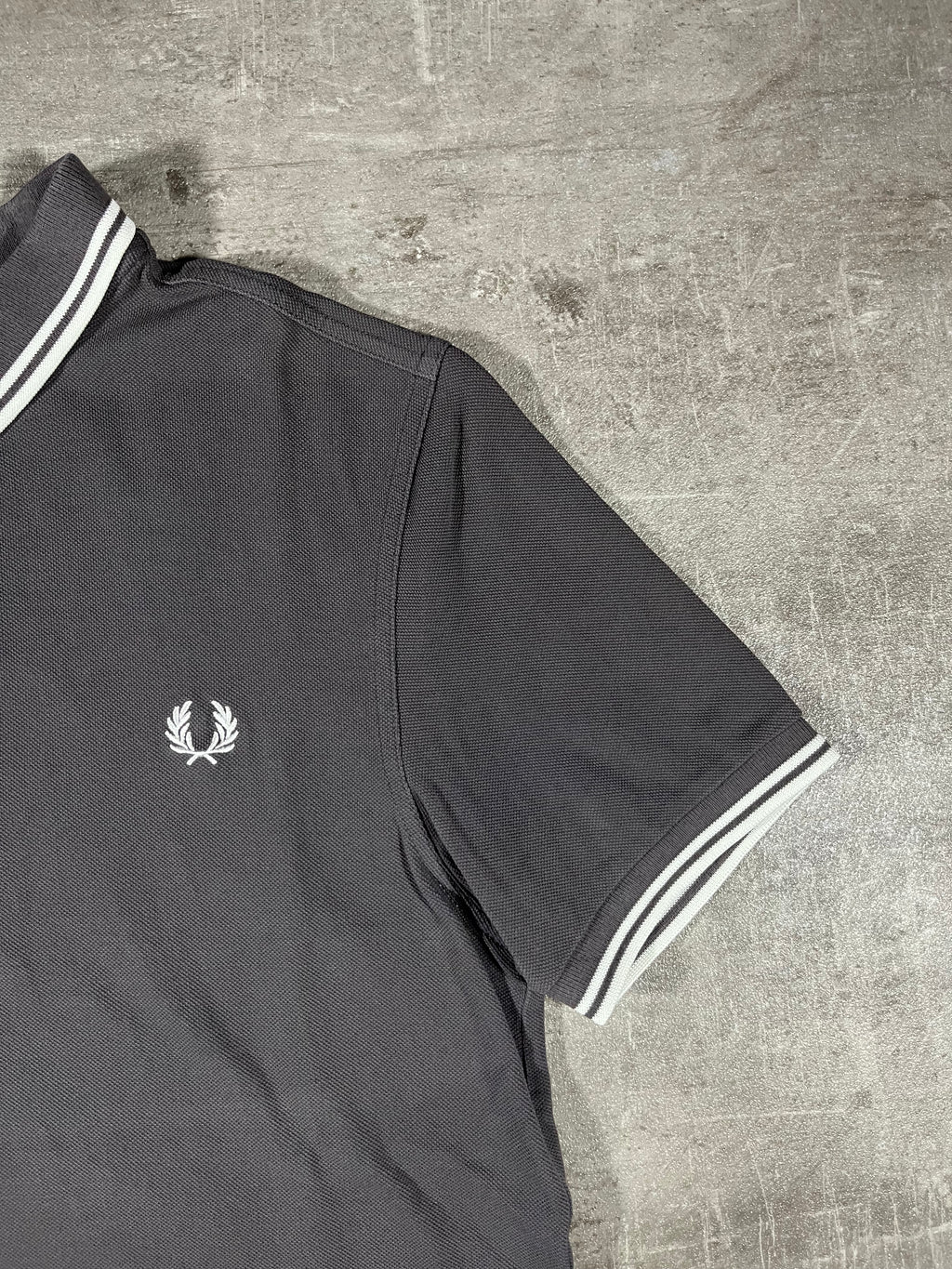 Fred Perry Poloshirt Grau/ Weiß M