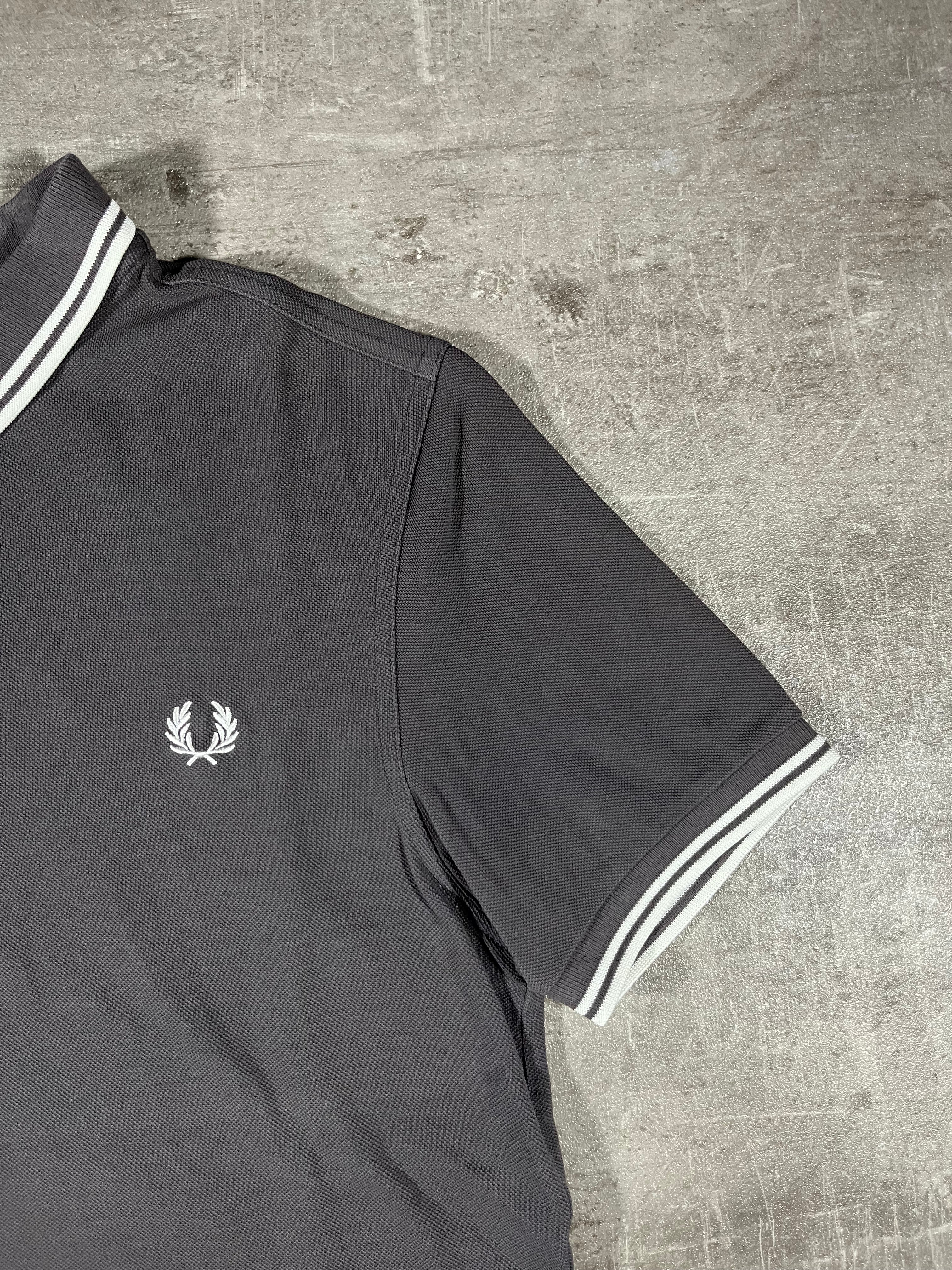 Fred Perry Poloshirt Grau/ Weiß M