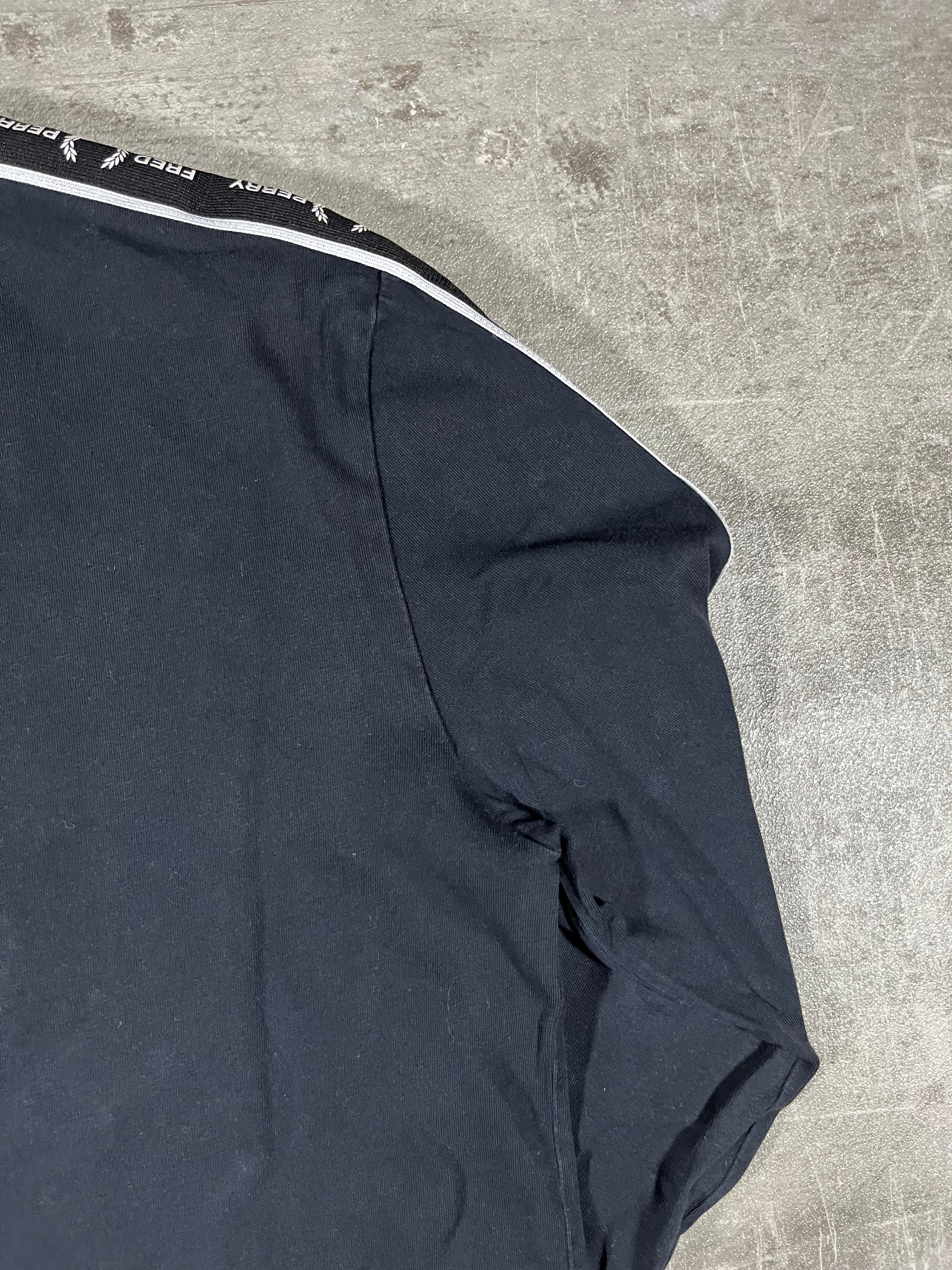 Fred Perry Langarmshirt Taped Schwarz S