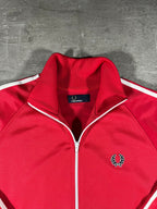 Fred Perry Vintage Trainingsjacke Taped Rot L
