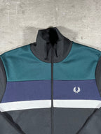 Fred Perry Trainingsjacke Schwarz/Grün/ Navy S