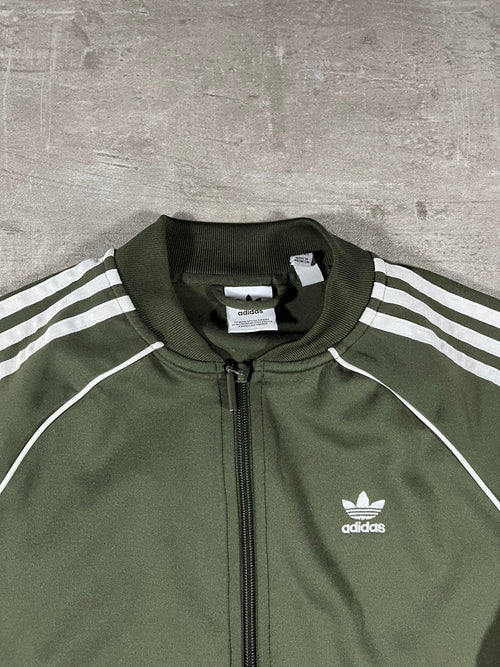 adidas Firebird Trainingsjacke Dunkelgrün S Damen