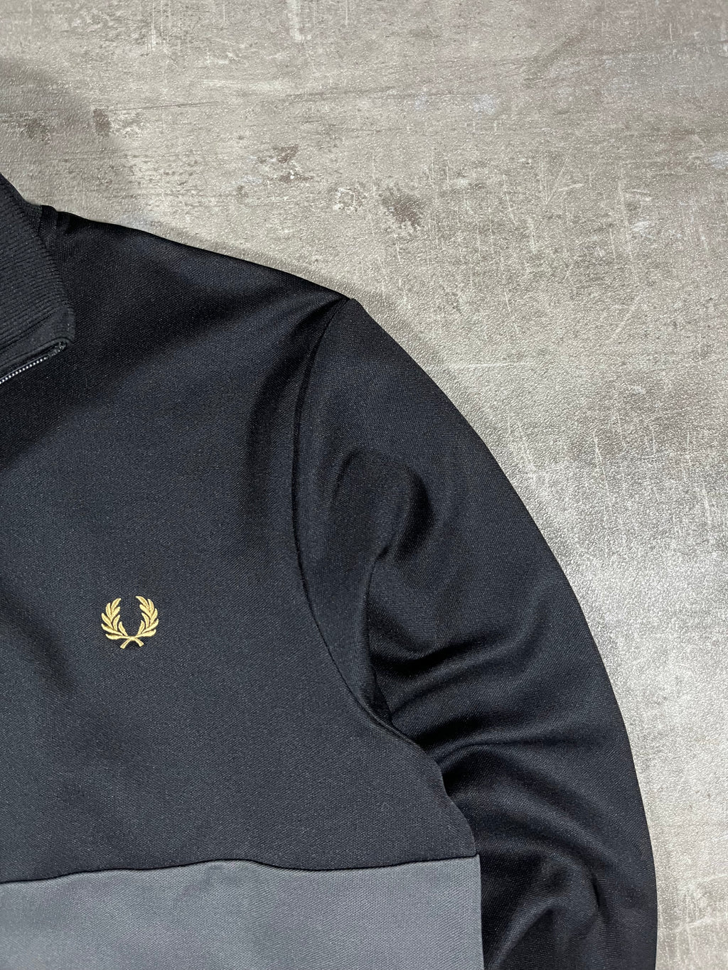 Fred Perry Trainingsjacke Schwarz/ Grau L