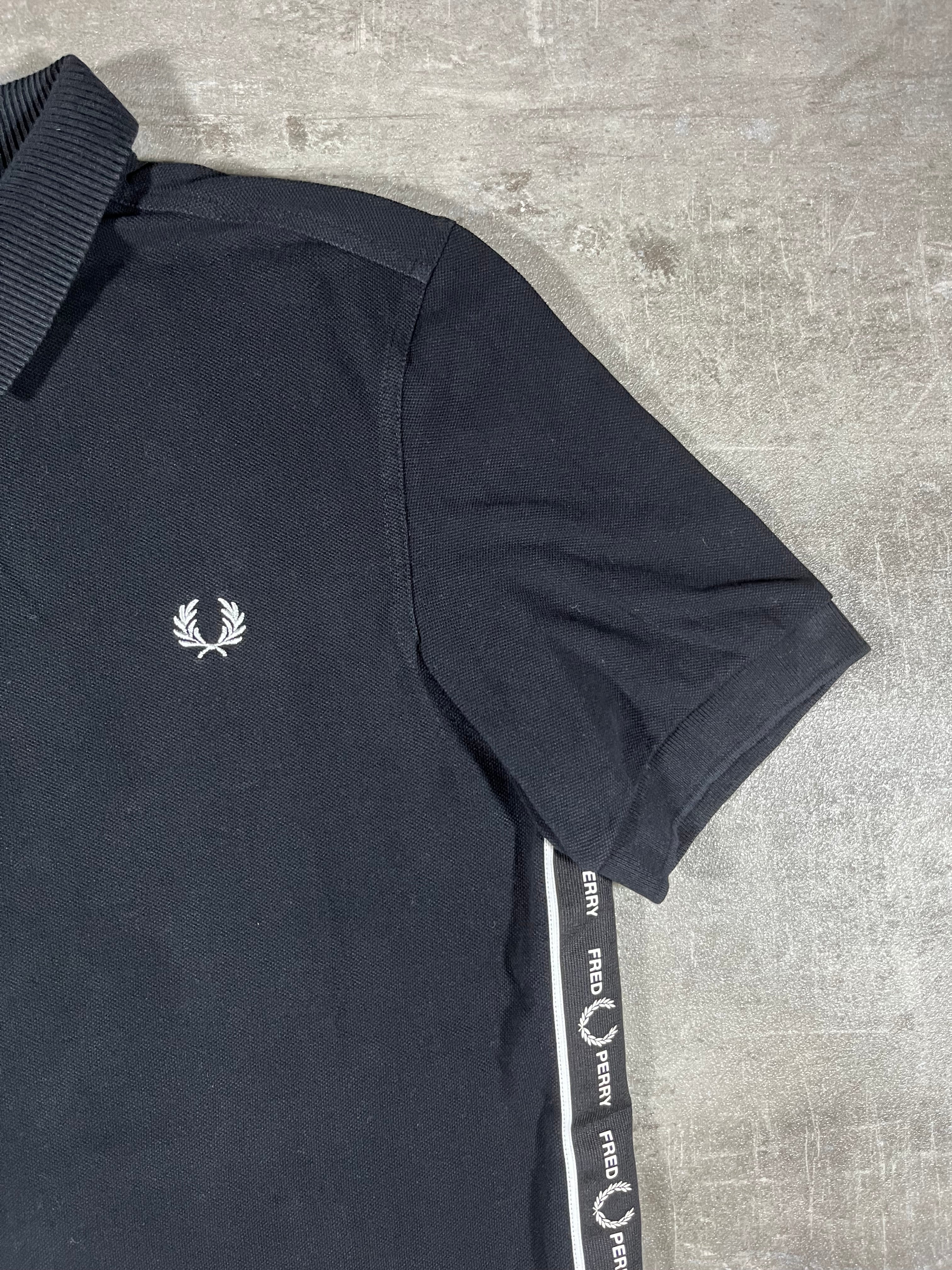 Fred Perry Poloshirt Taped Schwarz L