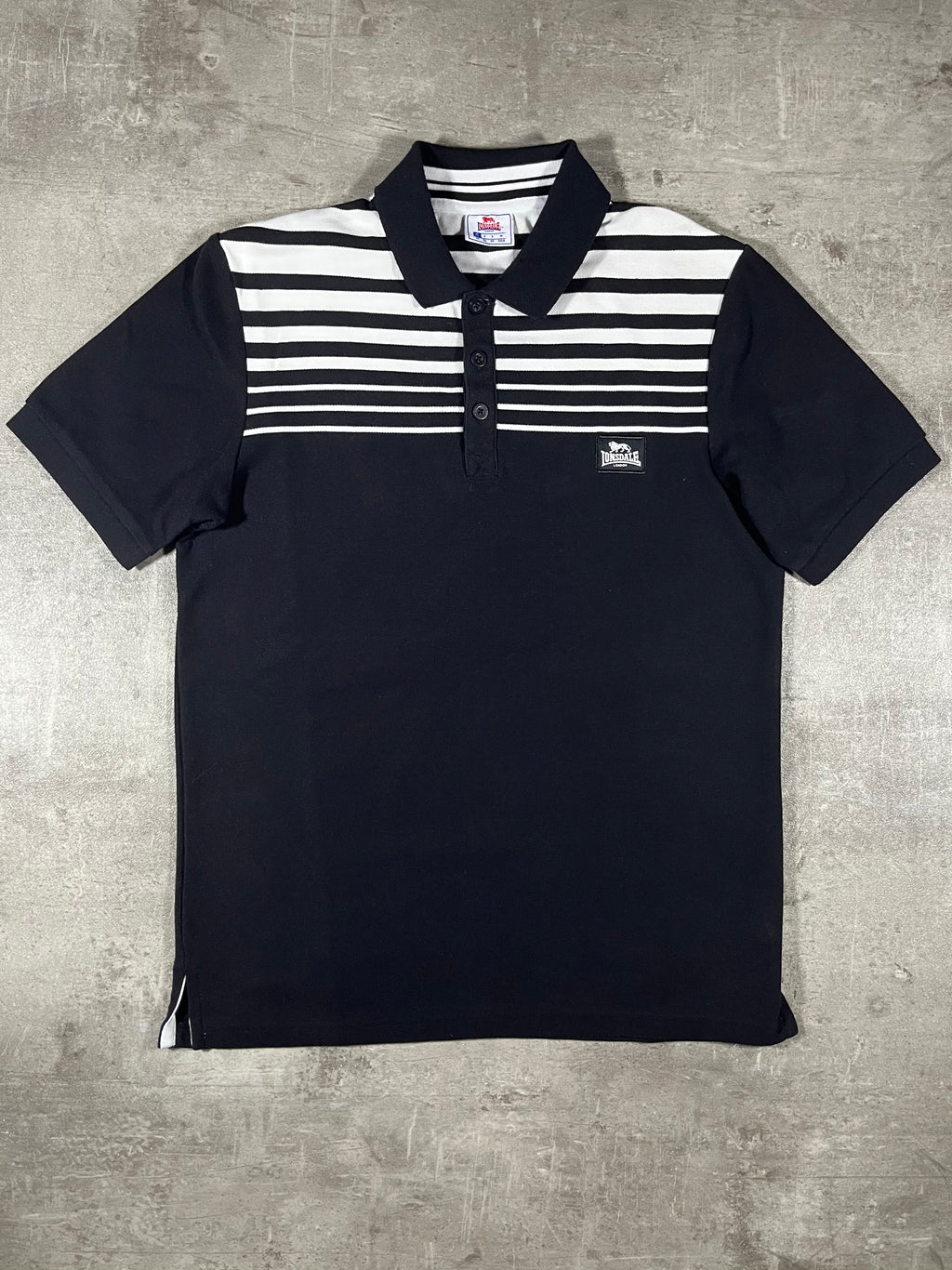 Lonsdale Poloshirt Schwarz/ Weiß S