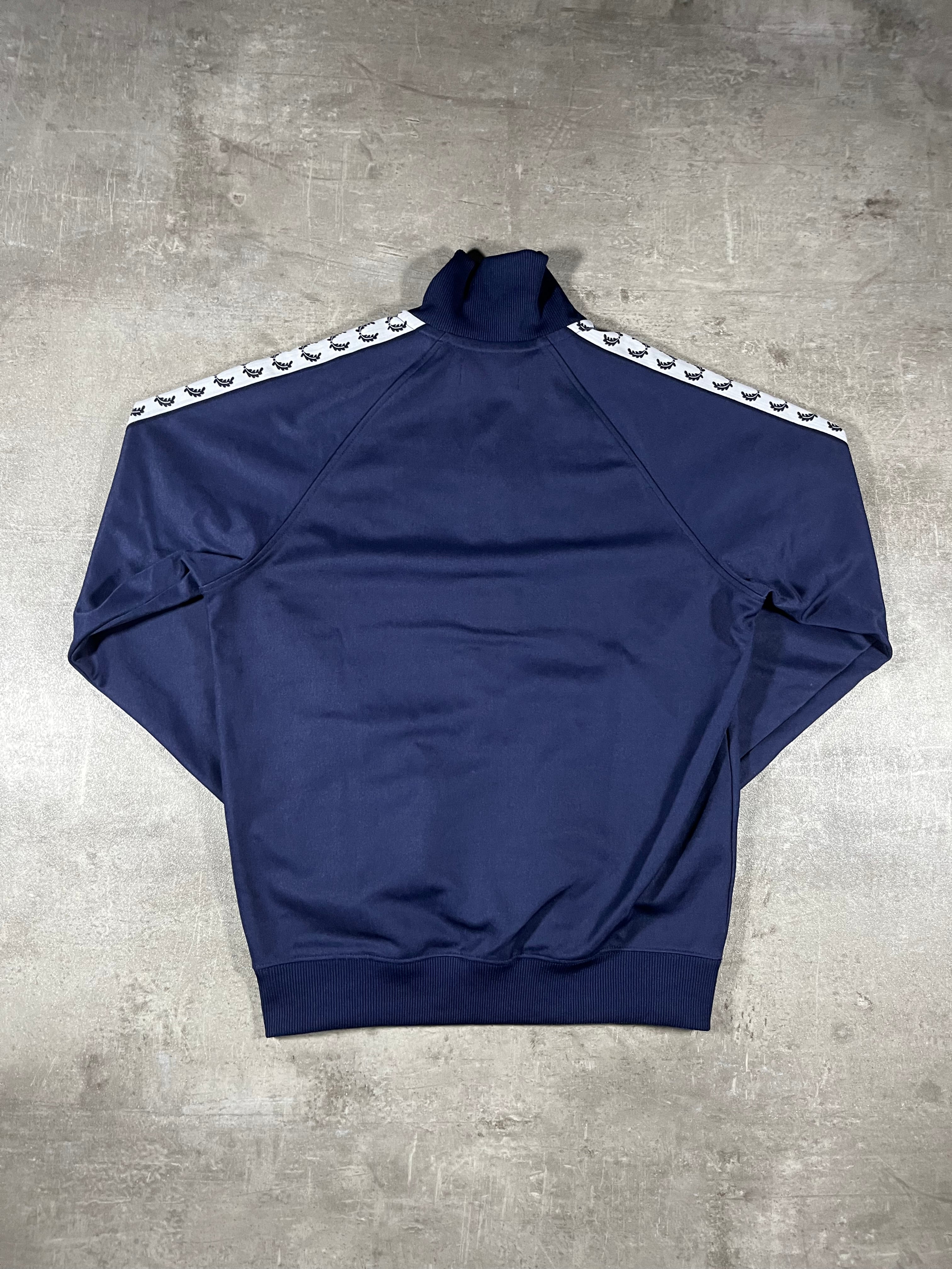 Fred Perry Vintage Trainingsjacke Taped Dunkelblau S