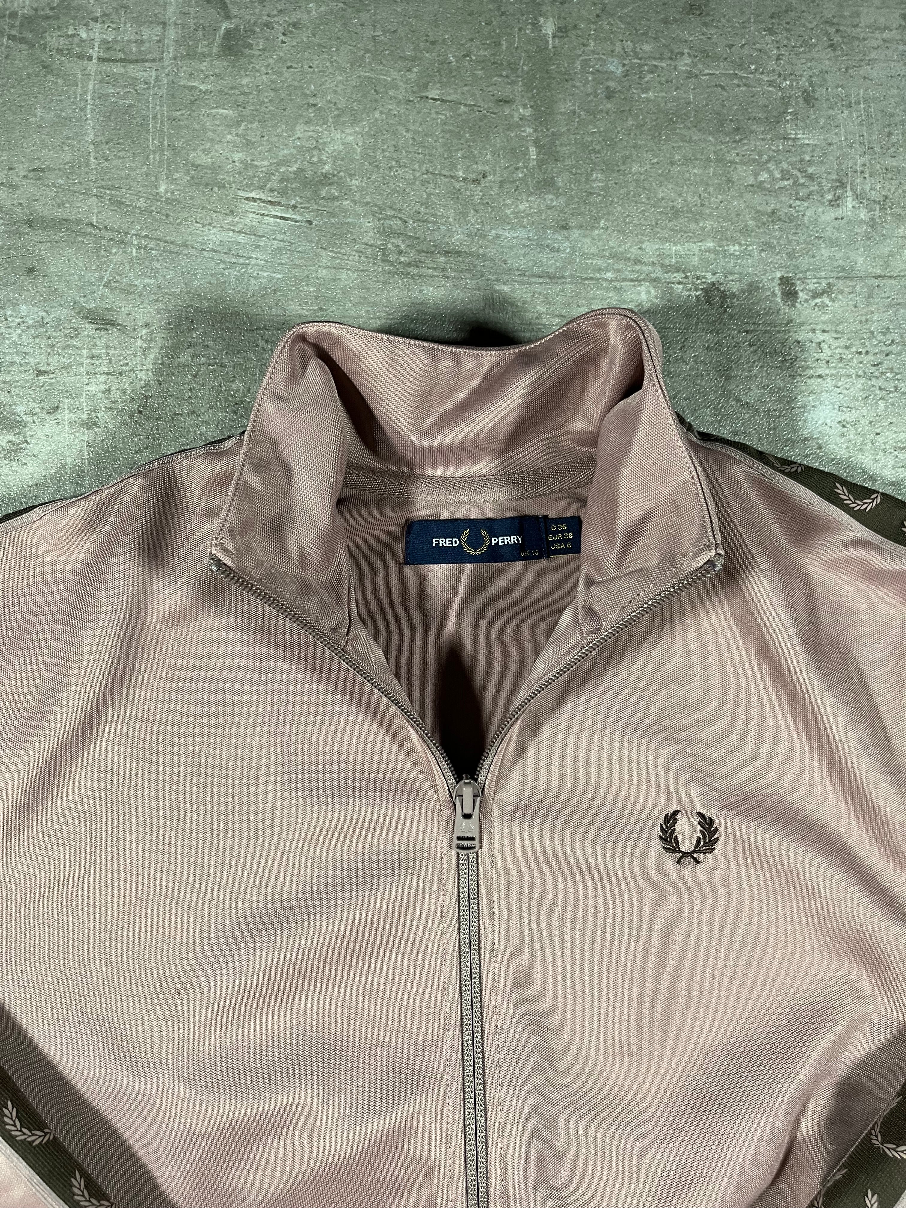 Fred Perry Trainingsjacke Cropped Braun S