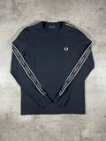 Fred Perry Langarmshirt Taped Schwarz S