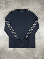 Fred Perry Langarmshirt Taped Schwarz S