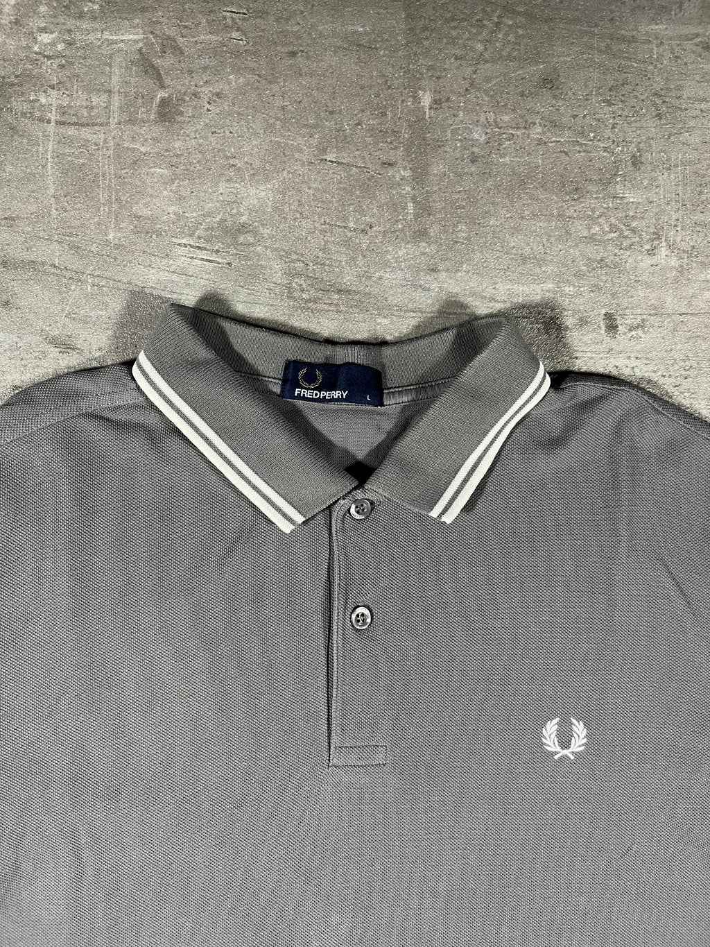 Fred Perry Poloshirt Grau L