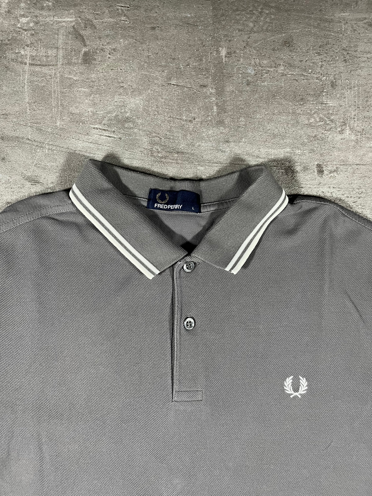 Fred Perry Poloshirt Grau L