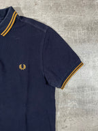 Fred Perry Poloshirt Schwarz Goldenes Logo S