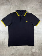 Fred Perry Poloshirt Schwarz/ Gelb M