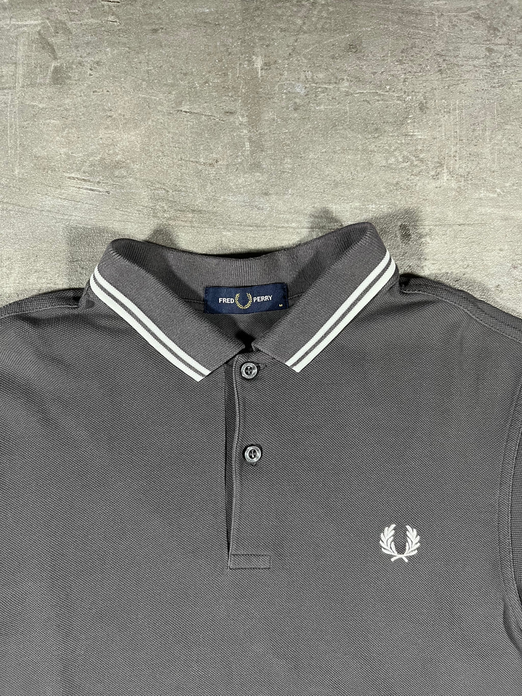 Fred Perry Poloshirt Grau/ Weiß M