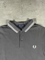 Fred Perry Poloshirt Grau/ Weiß M