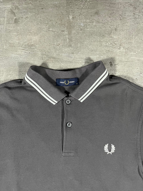 Fred Perry Poloshirt Grau/ Weiß M