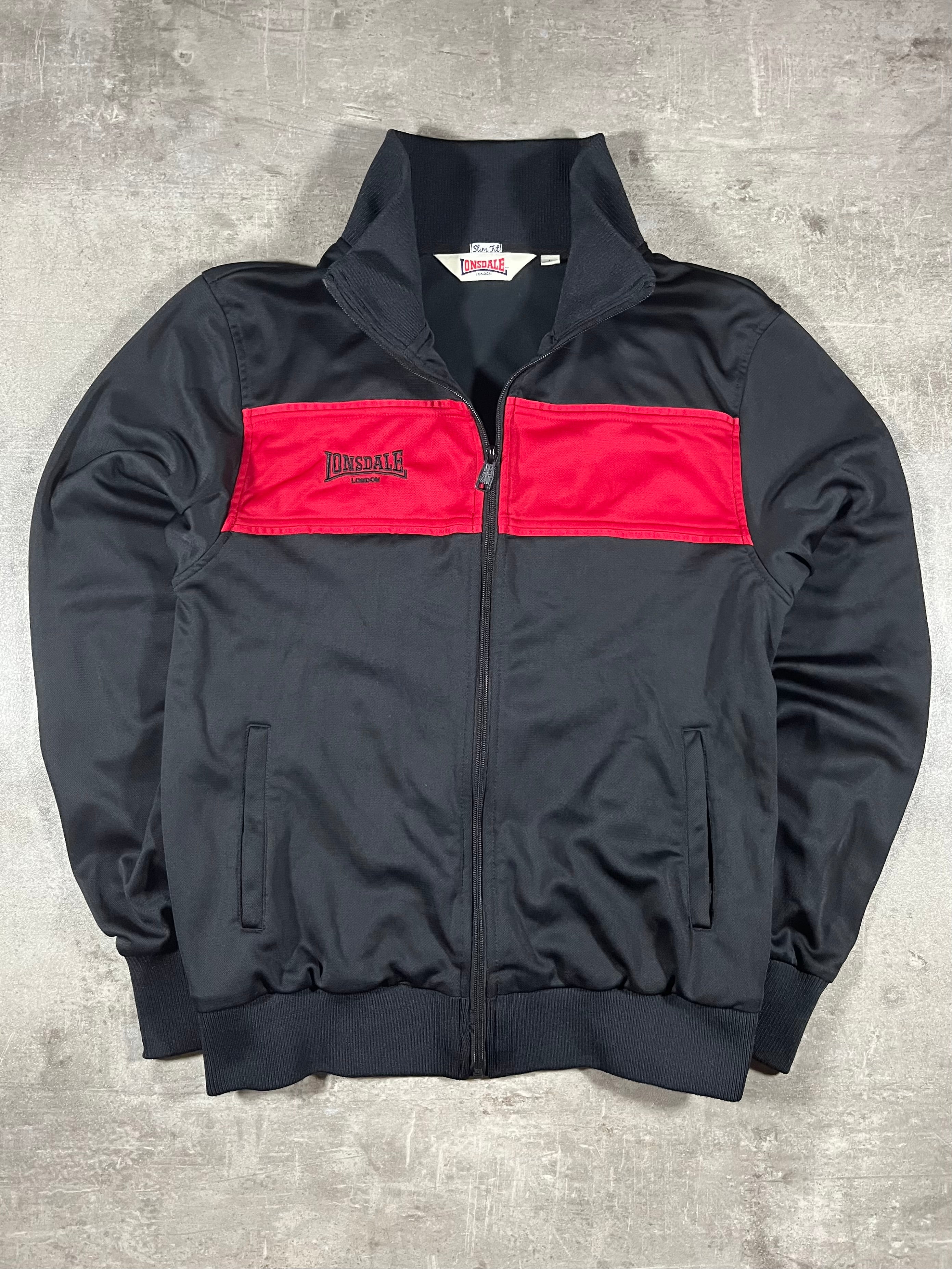 Lonsdale Trainingsjacke Schwarz/ Rot L