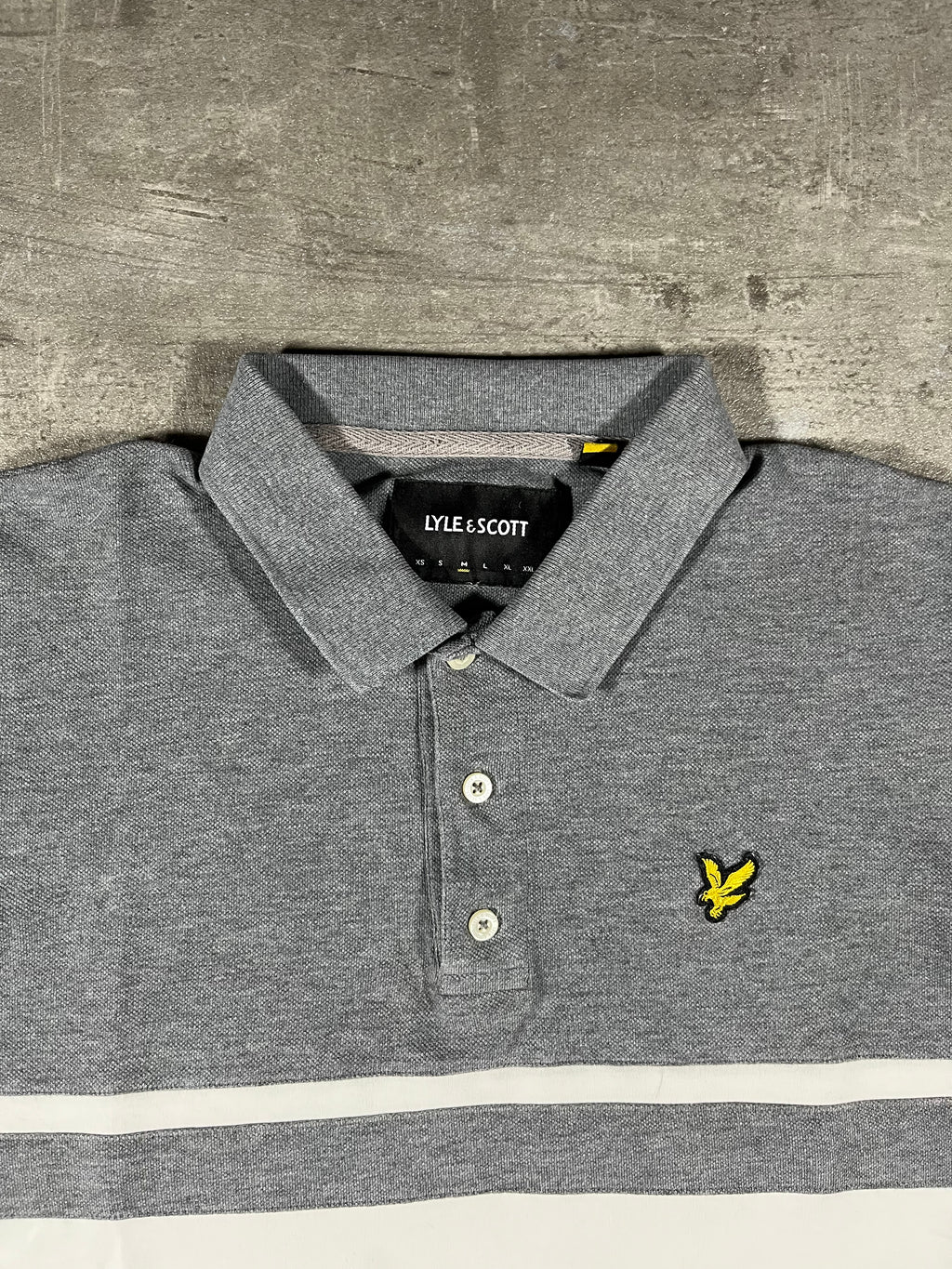 Lyle & Scott Poloshirt Grau/ Weiß M
