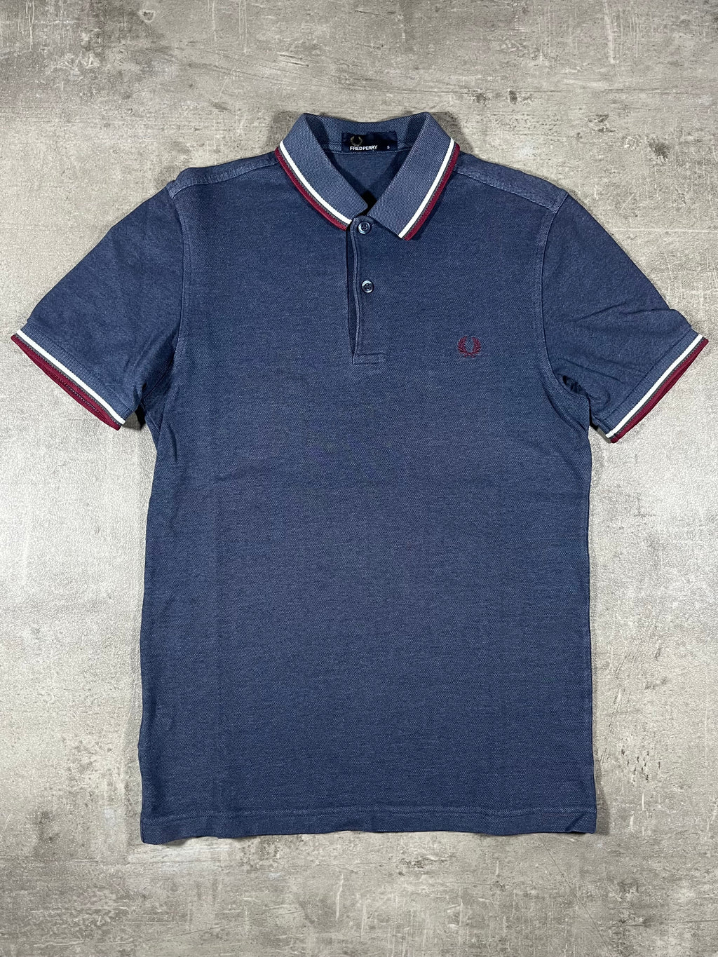 Fred Perry Poloshirt Blau/ Weiß/ Rot S