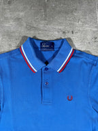Fred Perry Poloshirt Blau/ Weiß/ Rot XS