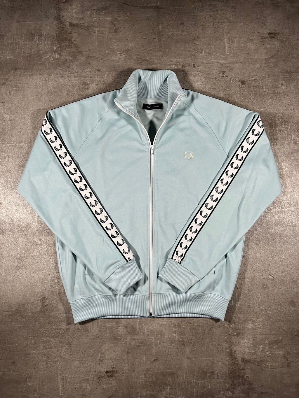 Fred Perry Trainingsjacke Taped Hellblau L