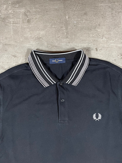 Fred Perry Poloshirt Schwarz/ Weiß L