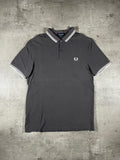 Fred Perry Poloshirt Grau/ Weiß M