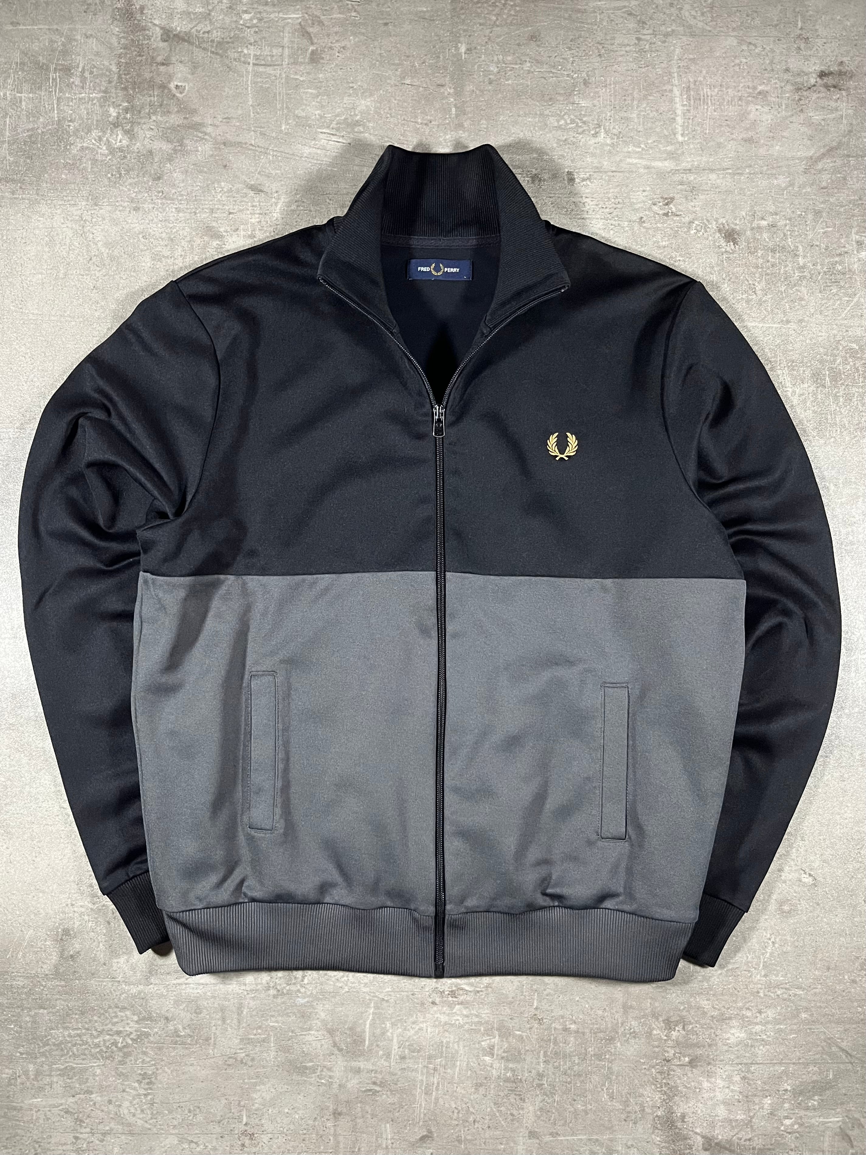 Fred Perry Trainingsjacke Schwarz/ Grau L