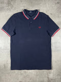 Fred Perry Poloshirt Schwarz/ Weiß/ Rot L