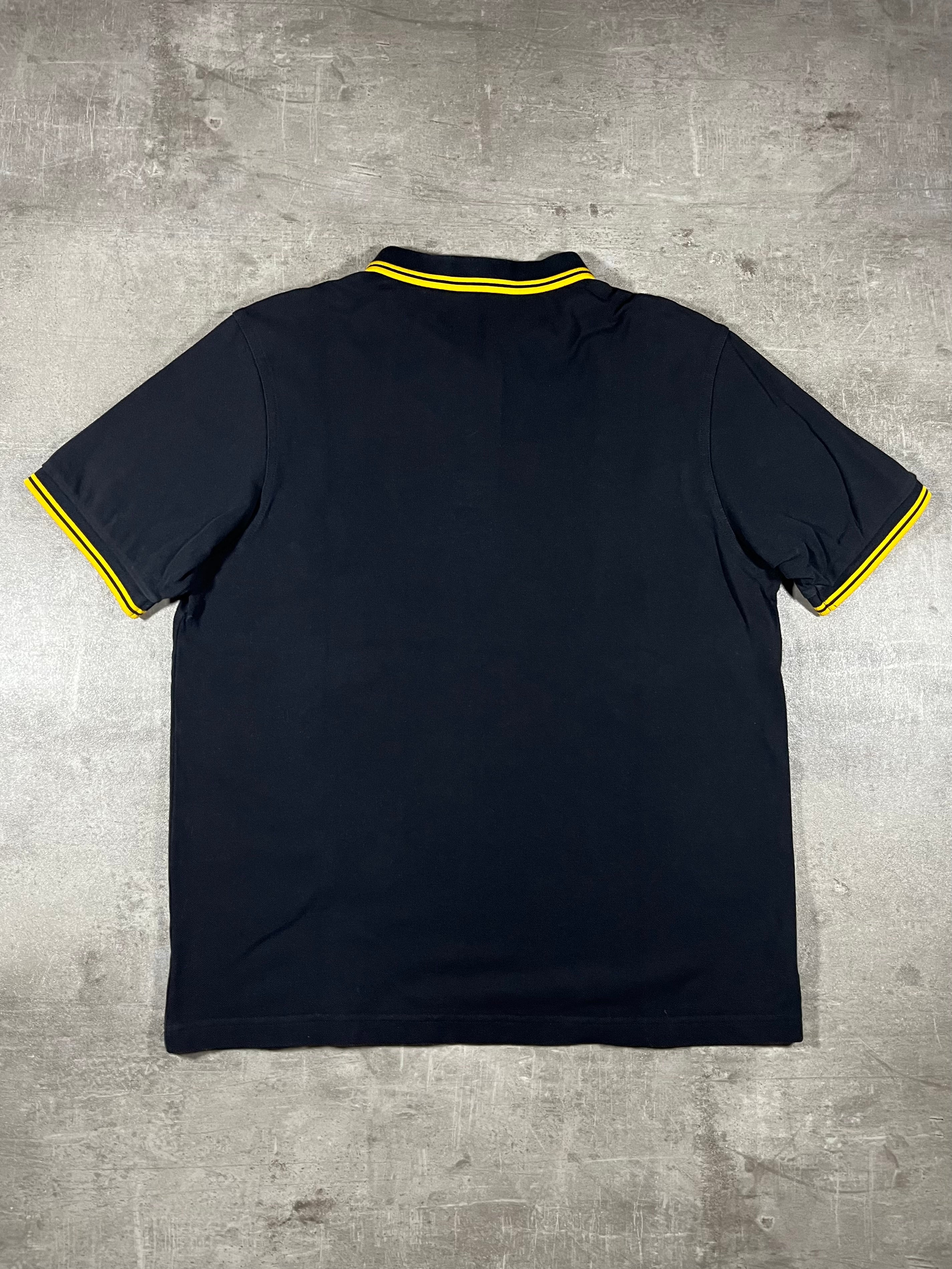 Fred Perry Poloshirt Schwarz/ Gelb XL
