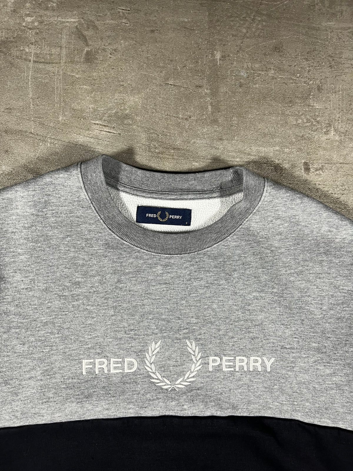 Fred Perry Sweater Schwarz/ Grau S