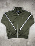 Fred Perry Vintage Trainingsjacke Taped Olivgrün L