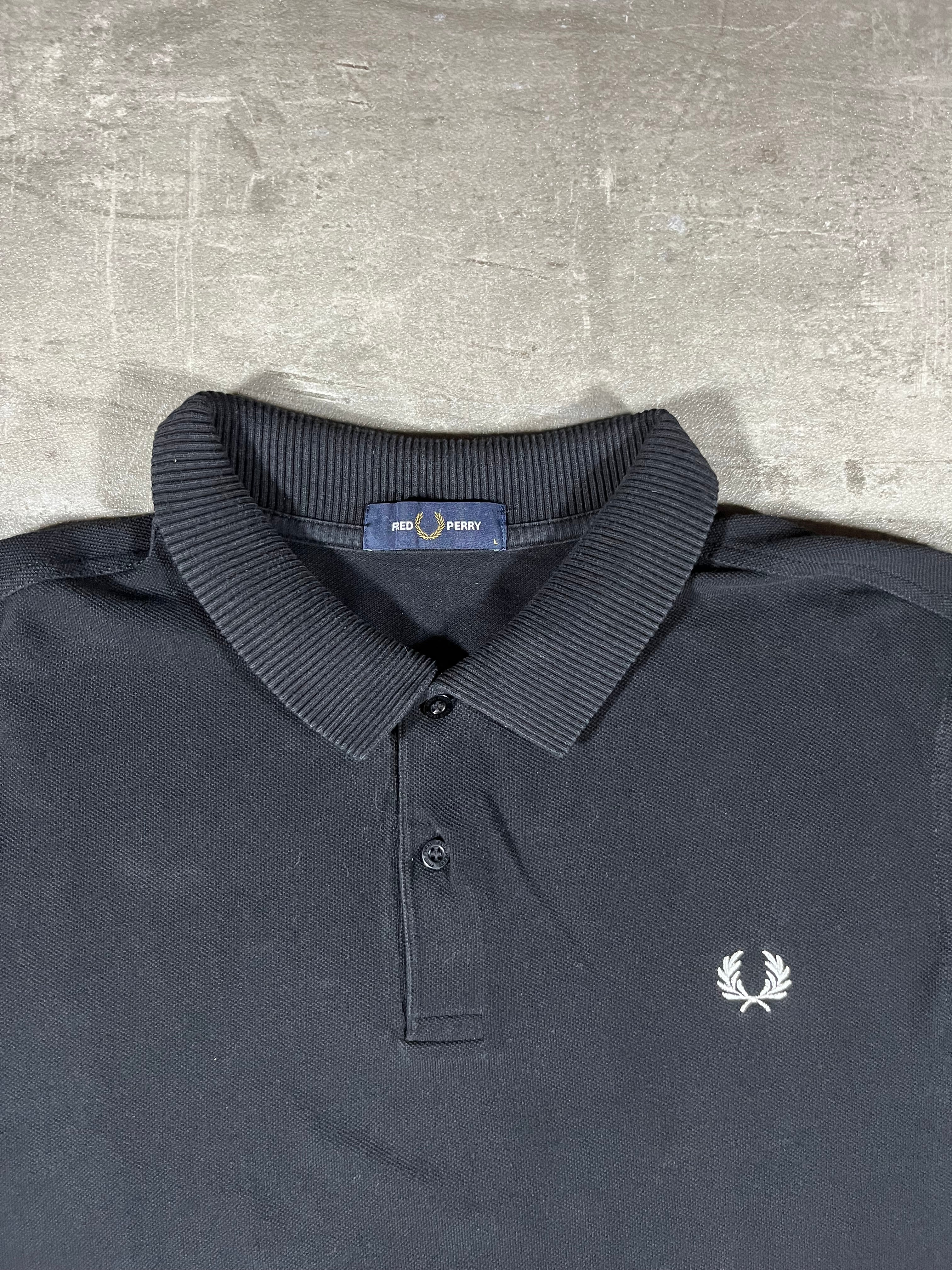 Fred Perry Poloshirt Taped Schwarz L