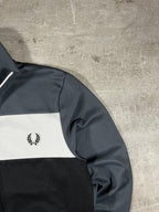 Fred Perry Vintage Trainingsjacke Schwarz/ Grau/ Weiß S