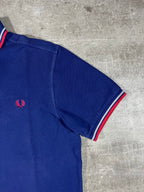 Fred Perry Poloshirt Blau/ Grau/ Rot M