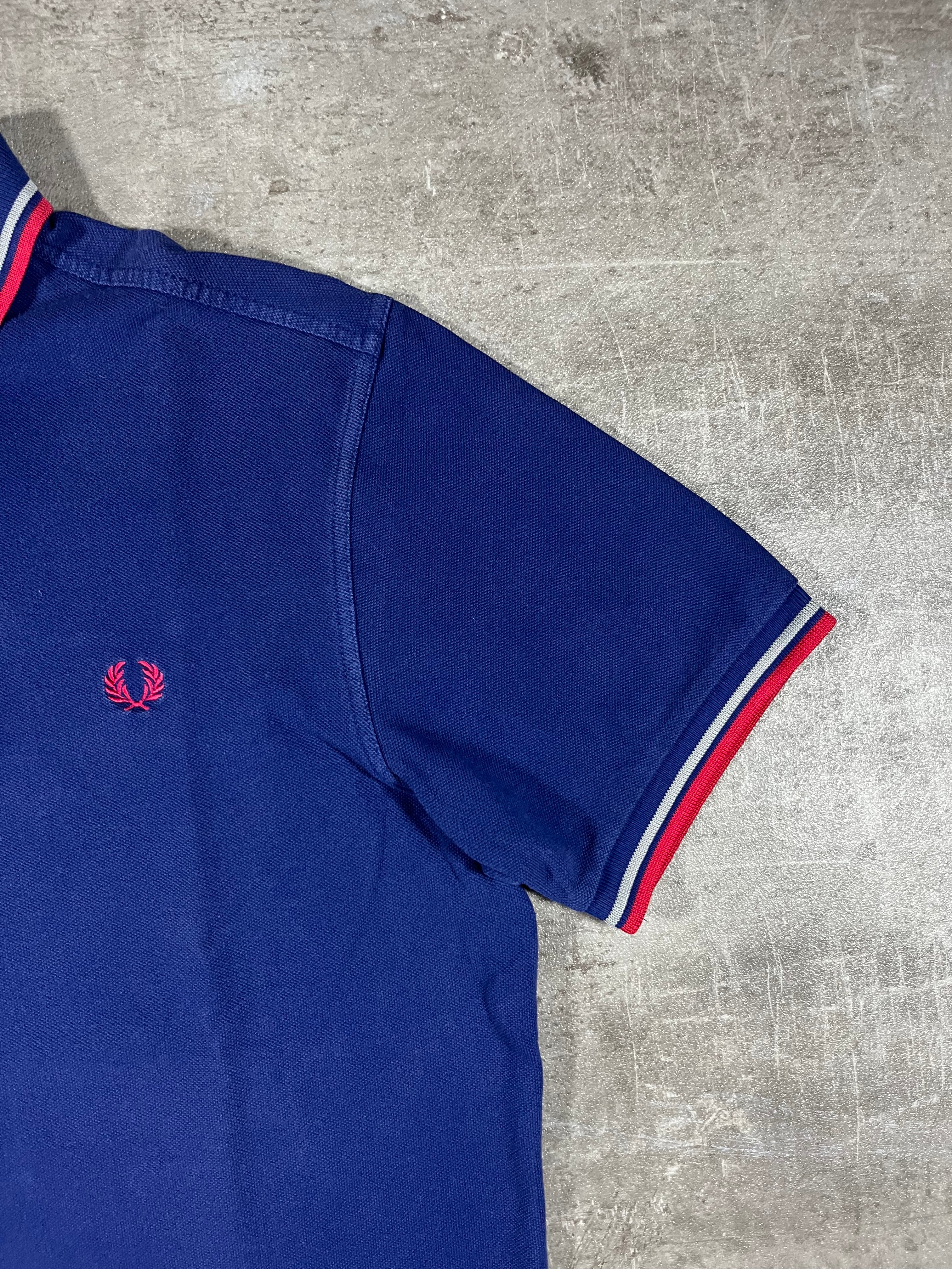 Fred Perry Poloshirt Blau/ Grau/ Rot M