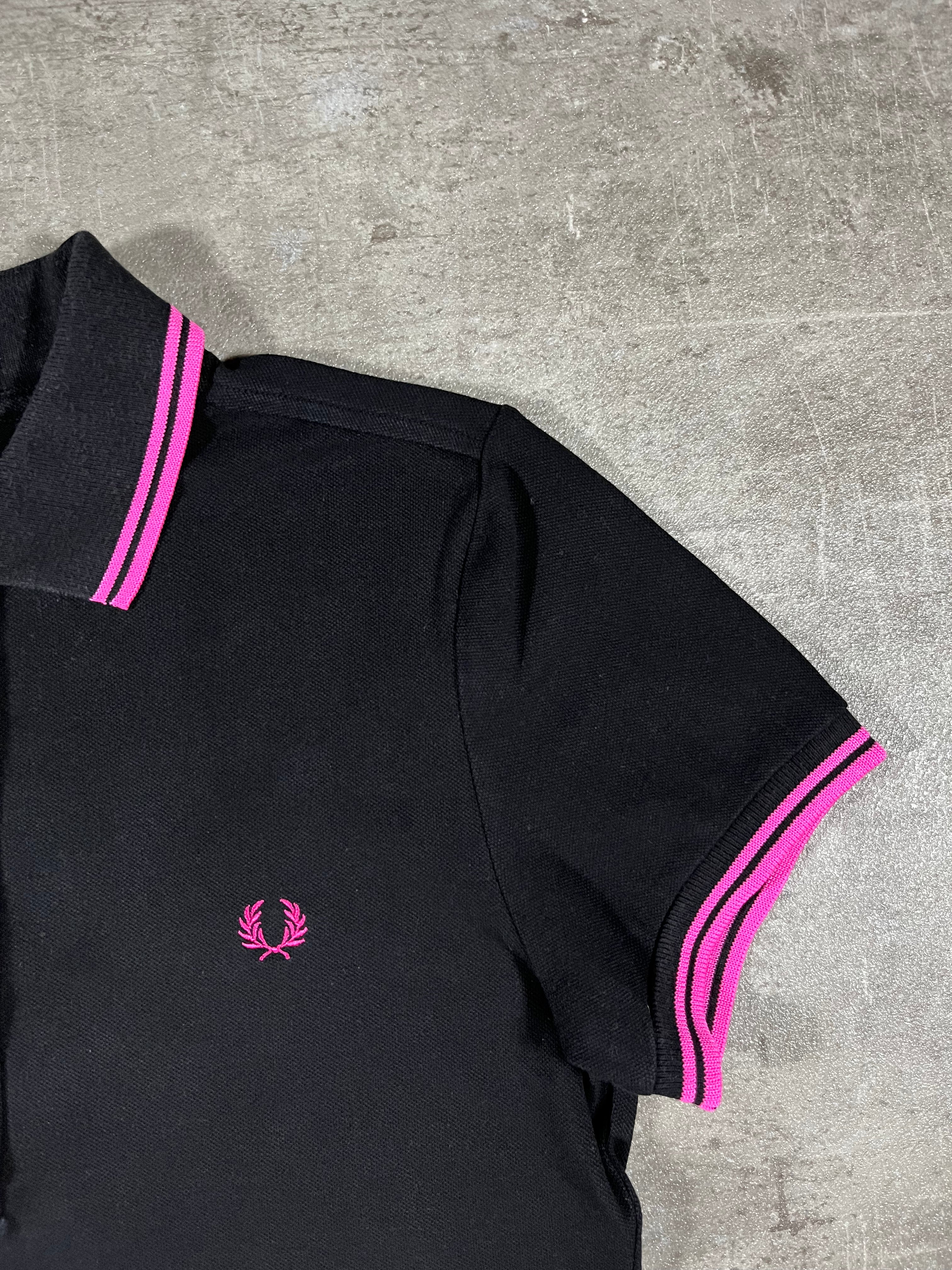 Fred Perry Poloshirt Schwarz/ Pink XS Damen