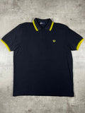 Fred Perry Poloshirt Schwarz/ Gelb XL