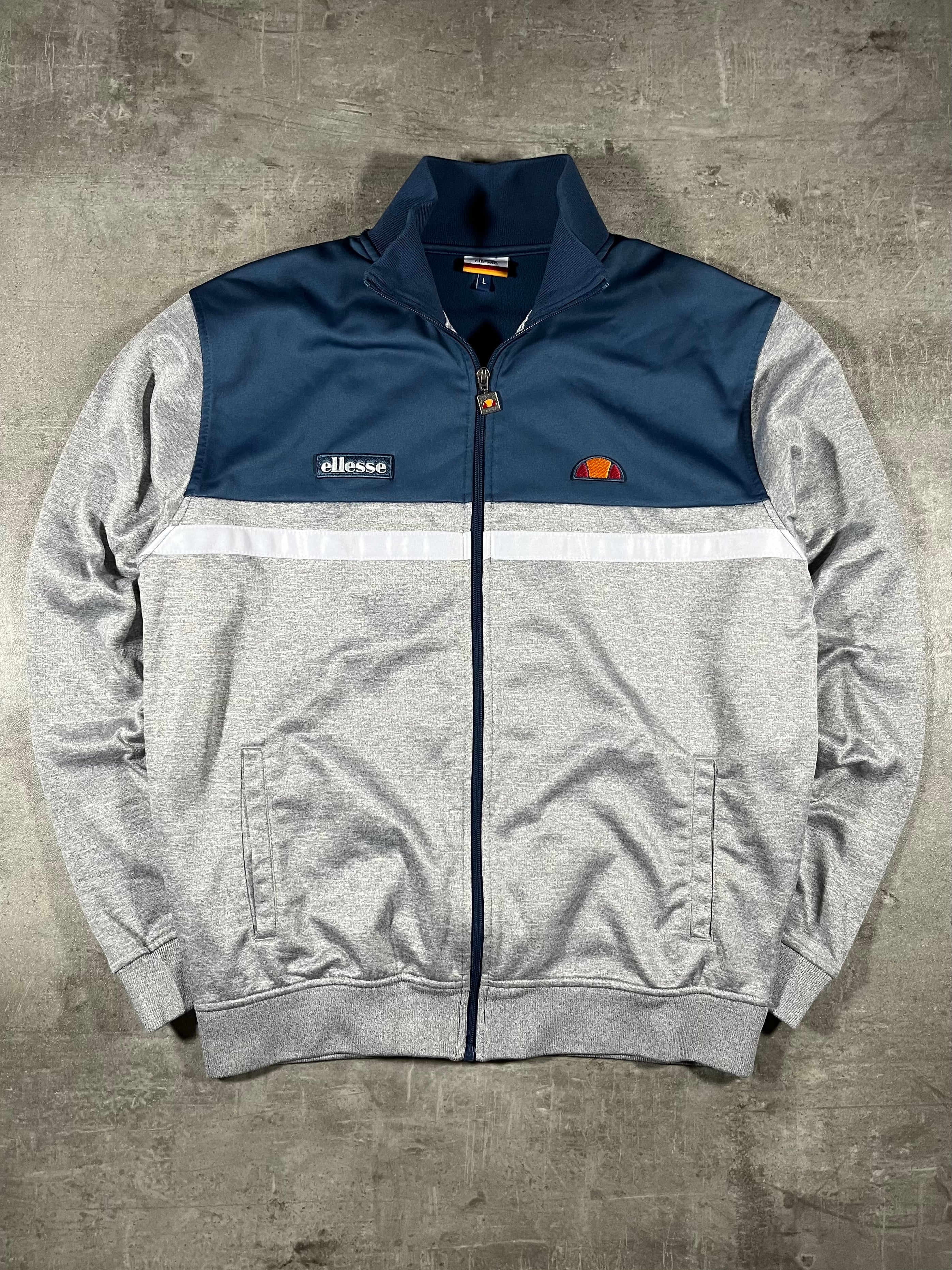 ellesse Trainingsjacke Grau/ Hellblau L
