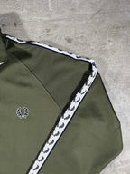 Fred Perry Vintage Trainingsjacke Taped Olivgrün L