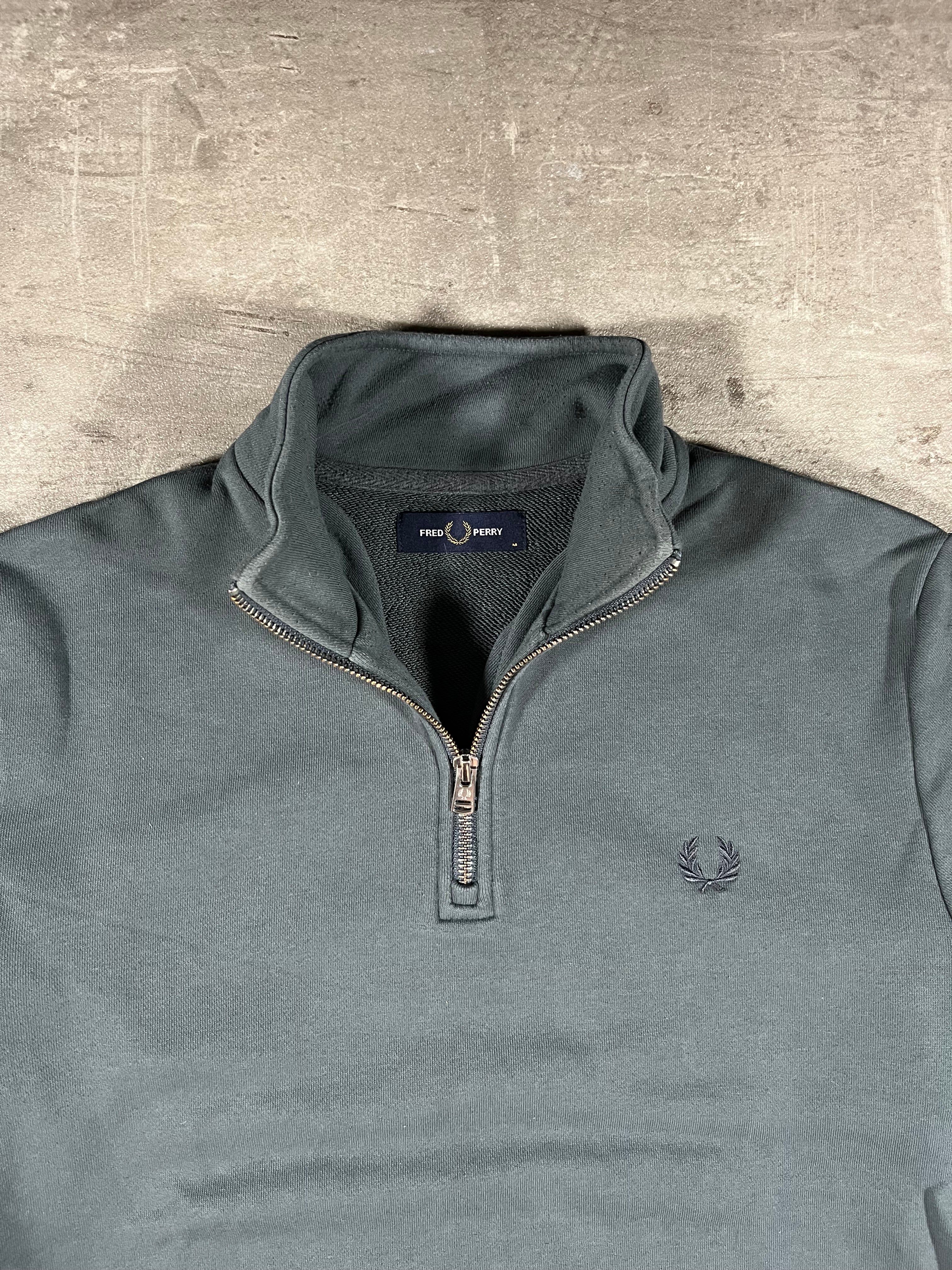 Fred Perry Half-Zip Grau/ Blau M