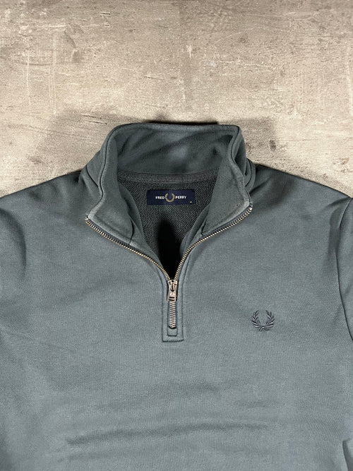 Fred Perry Half-Zip Grau/ Blau M