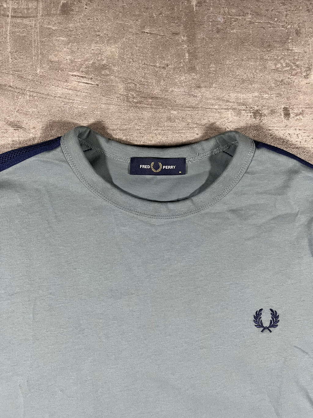 Fred Perry T-shirt Taped Mintgrau M