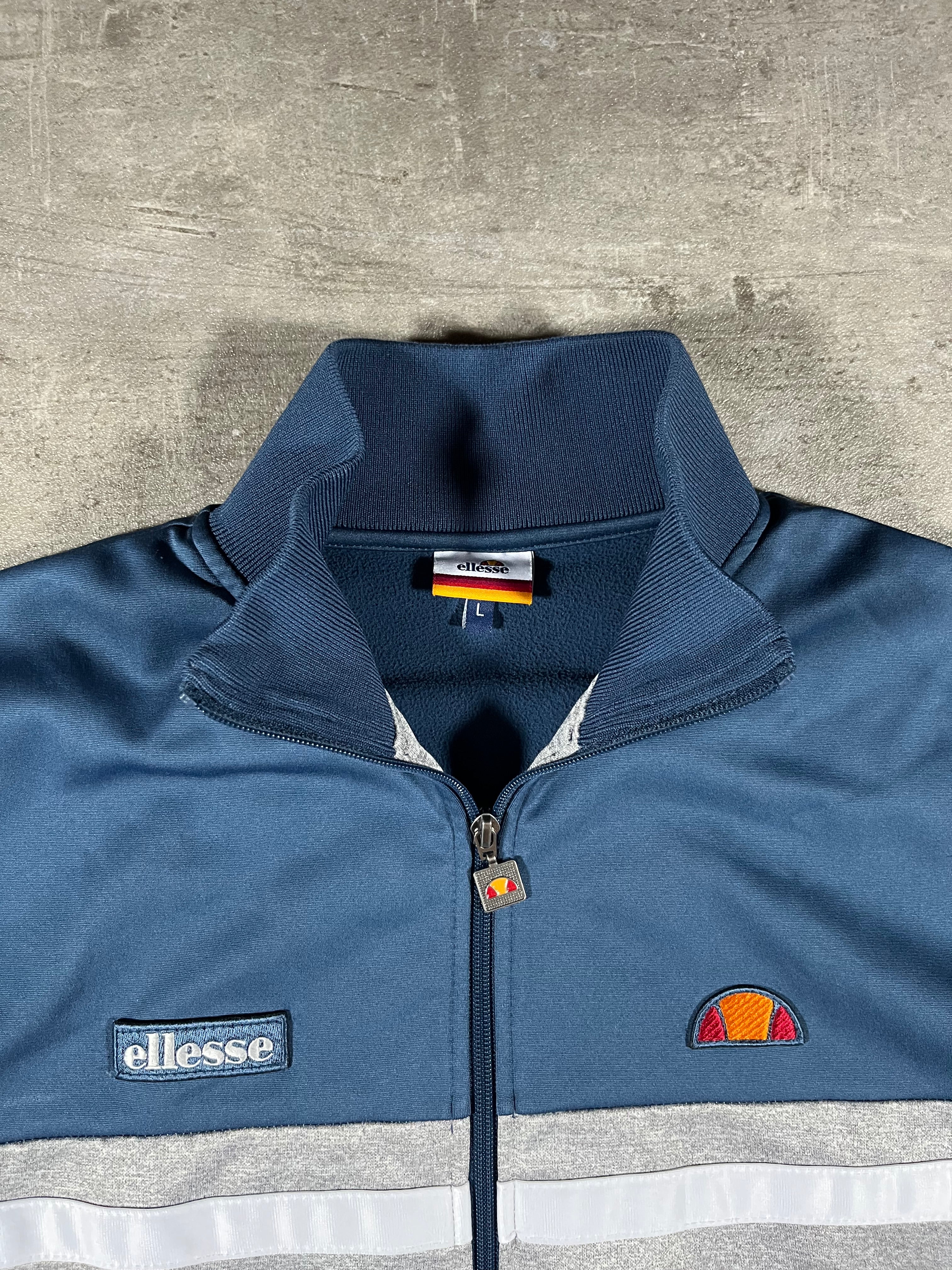 ellesse Trainingsjacke Grau/ Hellblau L