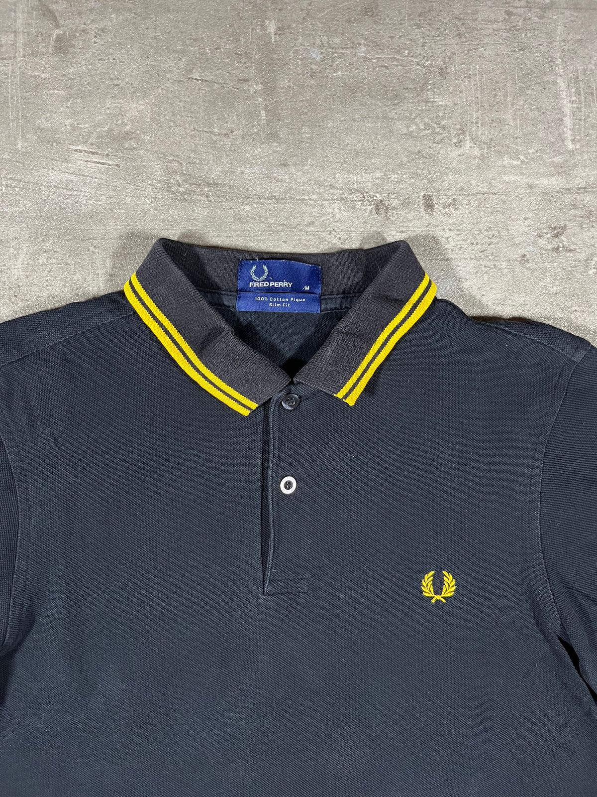 Fred Perry Poloshirt Schwarz/ Gelb M