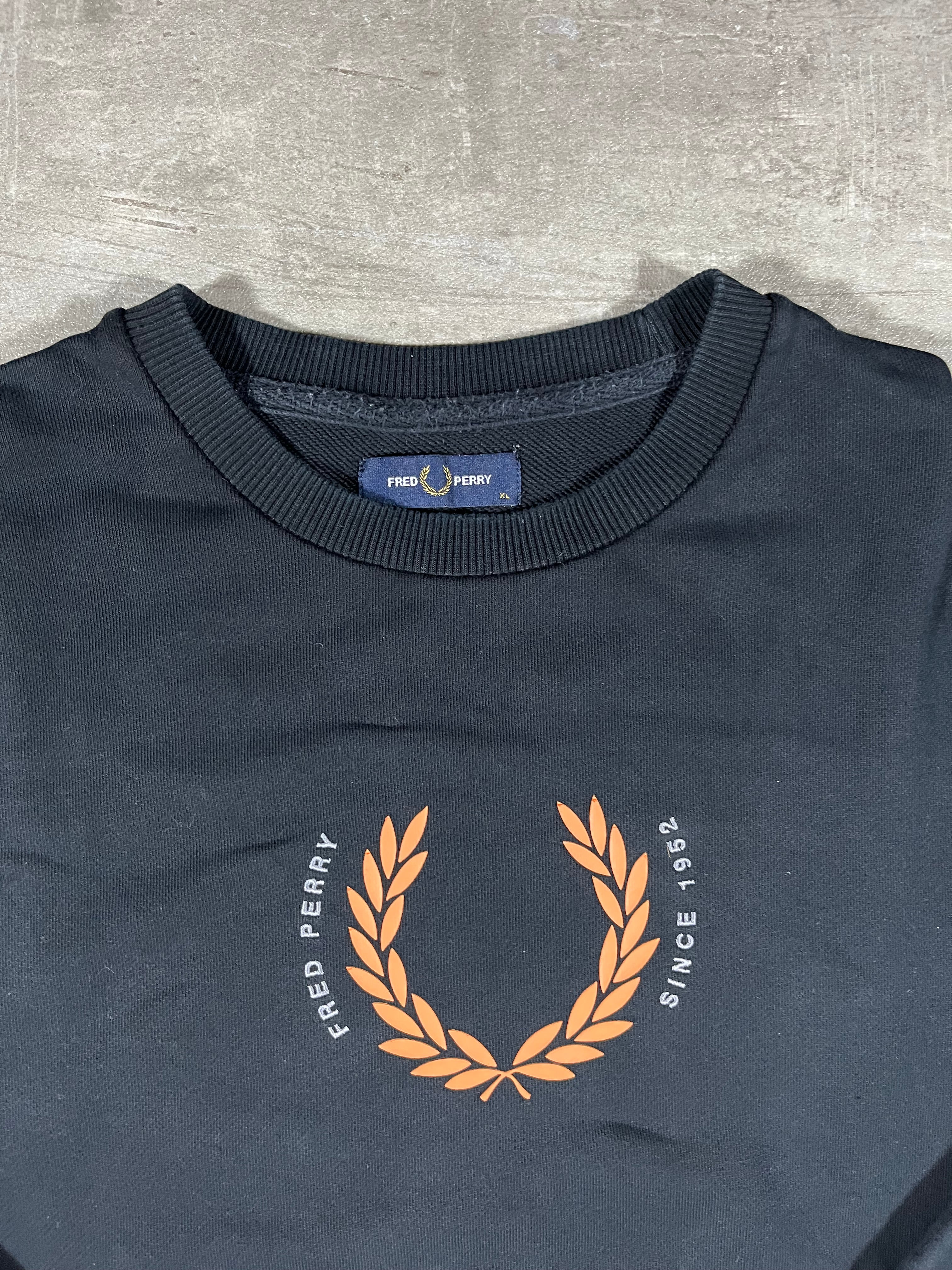 Fred Perry Sweater Schwarz XL